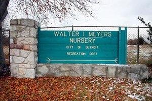 Entry sign for Walter Mayers Nursery