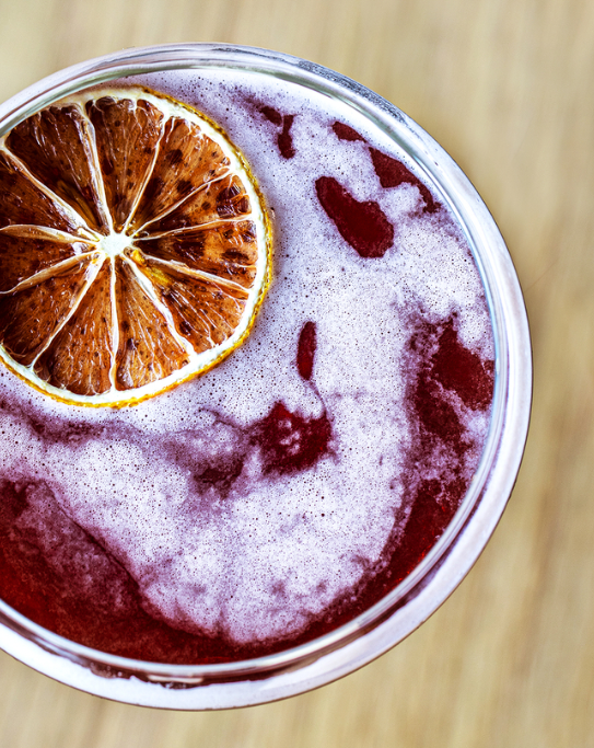 Berry Bourbon Smash Cocktail